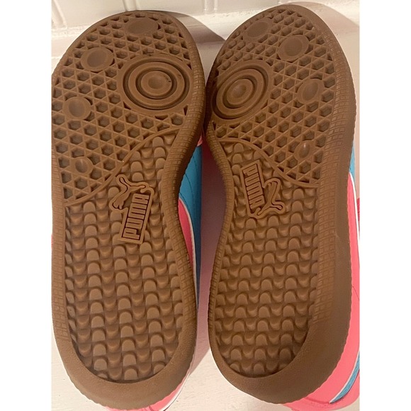 Puma Pink Blue Sneakers Athletic Shoes Lace Up Size 7.5Y Casual - Picture 4 of 4